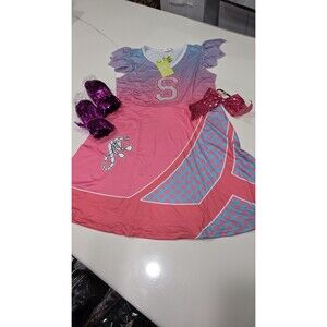 Zombies Girls Rose Cheerleader Costume with Pom Poms and Bow 9-12 Years B12